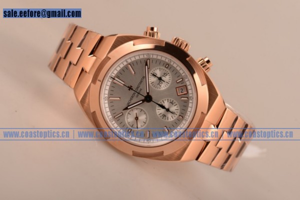 Perfect Replica Vacheron Constantin Overseas Chrono Watch Rose Gold 5500V/110A-B080